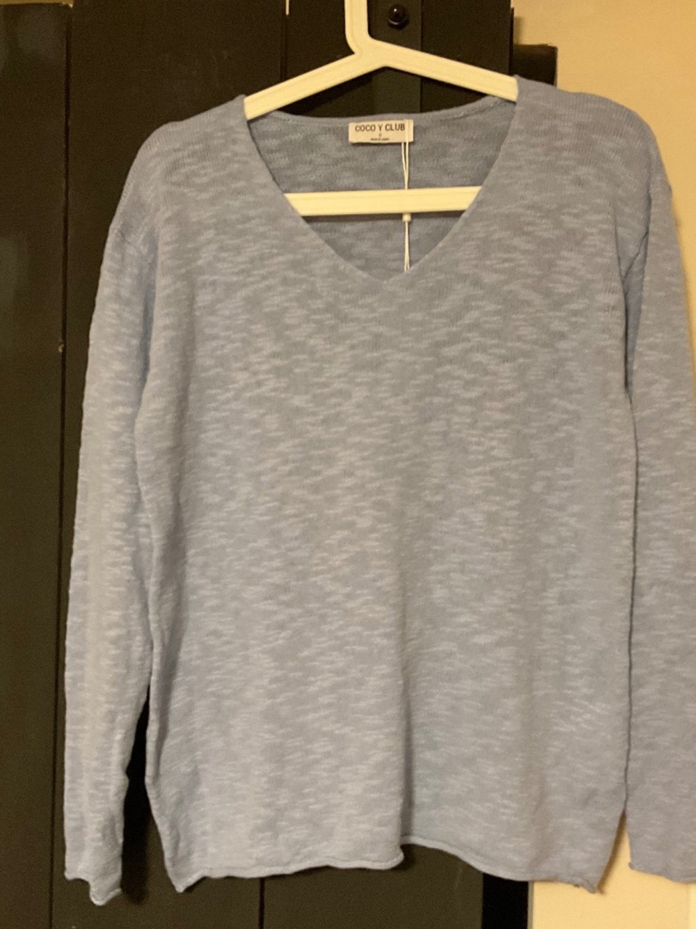 Light blue cotton sweater in size small by Coco Y club